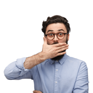 Preventing dental problems 2 Man covering his mouth about dental problems